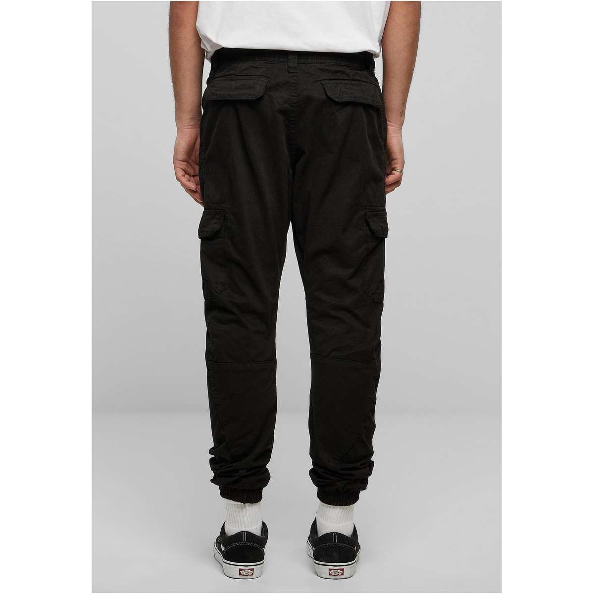 URBAN CLASSICS MEN΄S REGULAR FIT COTTON CARGO JOGGING PANTS TB1268 BLACK